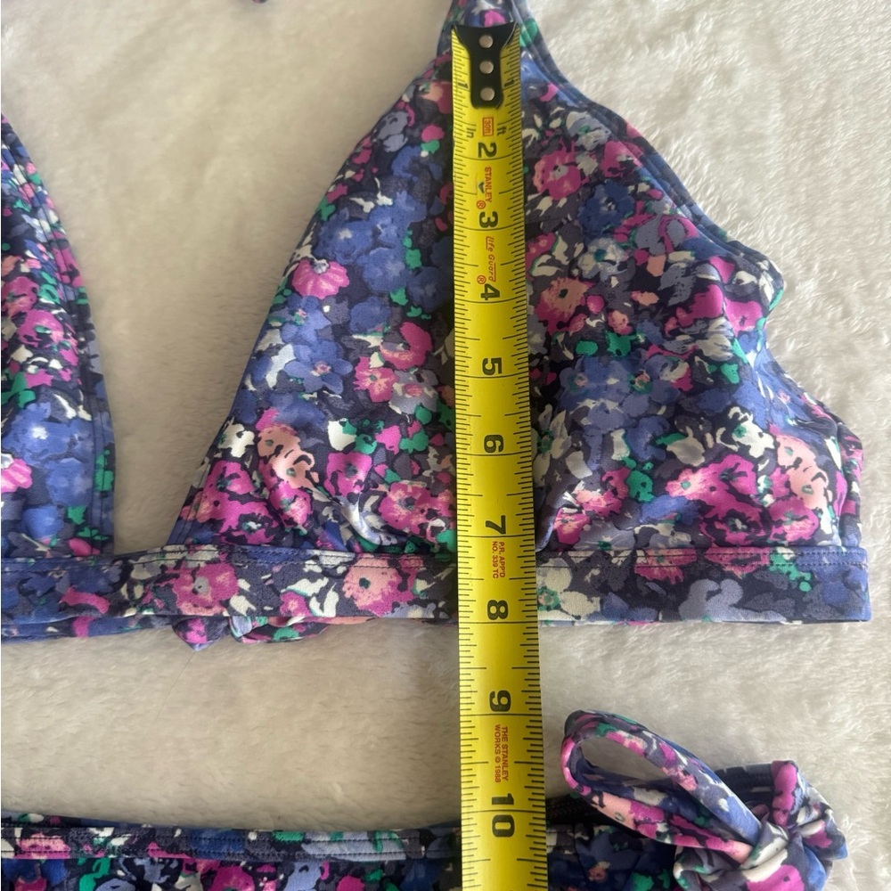 Floral Bikini Size Large With Adjustable Ties in Purple, Pink and Green GUC - Picture 8 of 12